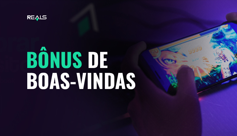 Bônus de boas-vindas na Realsbet cassino, tela de celular com jogo para lucrar. Bônus de 100% na Reals bet